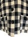 Gucci Size 48 Black & White Wool Gingham Button Front Flap Pockets Jacket Black & White / 48