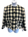 Gucci Size 48 Black & White Wool Gingham Button Front Flap Pockets Jacket Black & White / 48