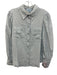 Hill House Size S White & Blue Viscose & Linen Long Sleeve Button Up Shirt Top White & Blue / S