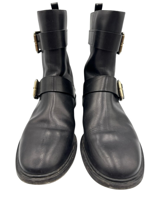 Proenza Schouler Shoe Size 40 Black Leather Upper Silver Tone Accent Boots Black / 40