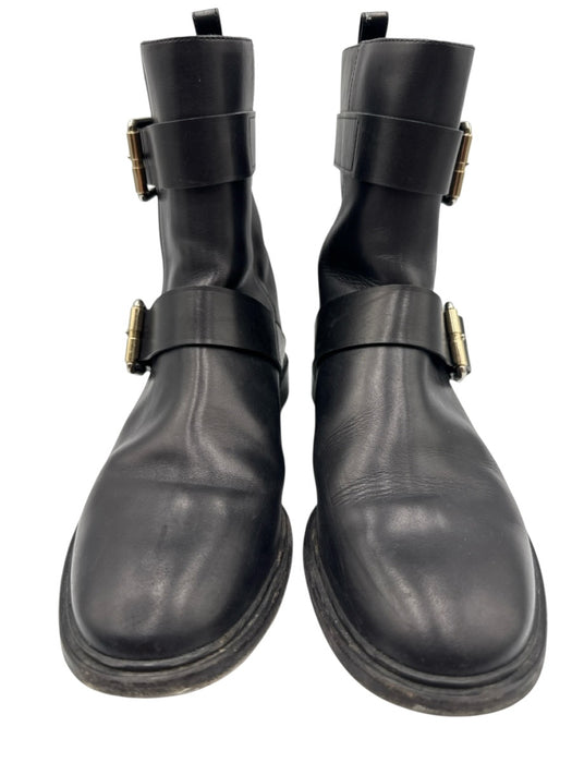 Proenza Schouler Shoe Size 40 Black Leather Upper Silver Tone Accent Boots Black / 40
