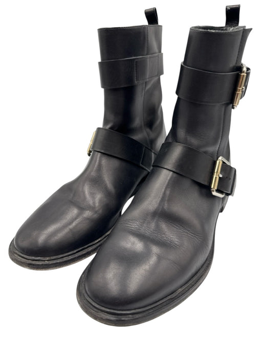 Proenza Schouler Shoe Size 40 Black Leather Upper Silver Tone Accent Boots Black / 40