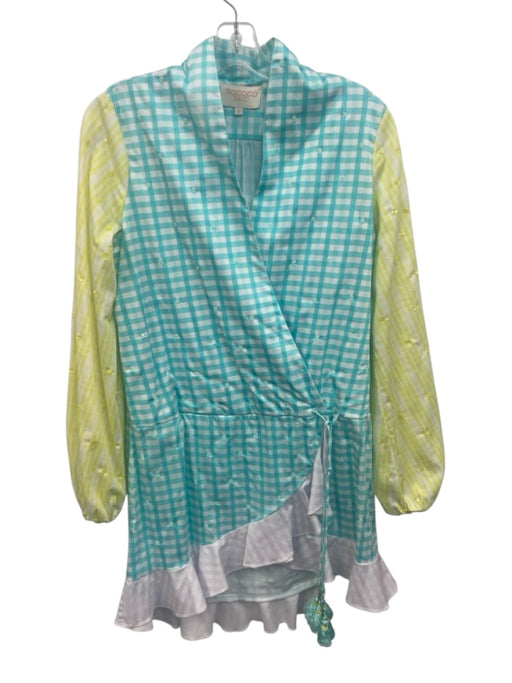 Rococo Sand Size M turquoise, white, yellow Cotton Tassel Detail Gingham Dress turquoise, white, yellow / M