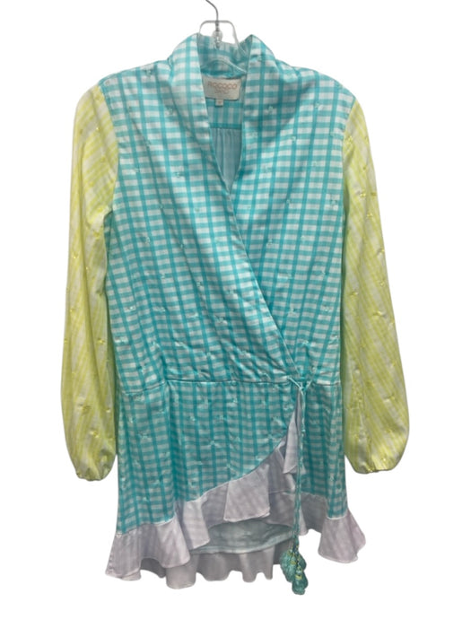 Rococo Sand Size M turquoise, white, yellow Cotton Tassel Detail Gingham Dress turquoise, white, yellow / M