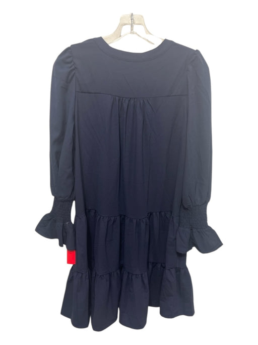 Pomander Place Size Small Navy Blue Polyester Blend Long Sleeve smocked Dress Navy Blue / Small
