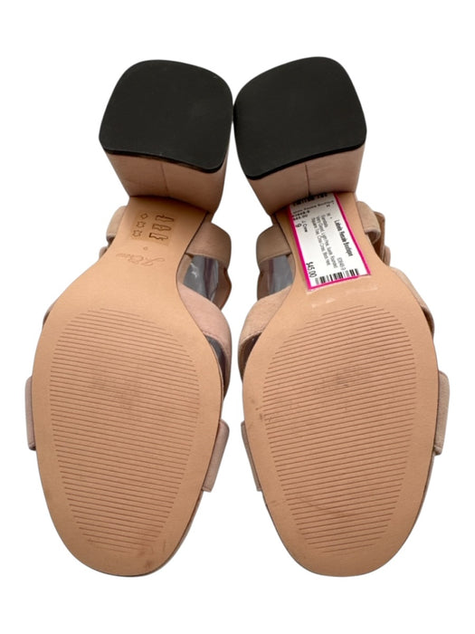 J. Crew Shoe Size 9 Light Pink Suede Rounded Square Toe Criss Cross Sandals Light Pink / 9