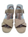 J. Crew Shoe Size 9 Light Pink Suede Rounded Square Toe Criss Cross Sandals Light Pink / 9