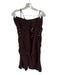 Free People Size Small Brown & Multi Linen Blend Slit embroider neck Pant Set Brown & Multi / Small