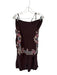 Free People Size Small Brown & Multi Linen Blend Slit embroider neck Pant Set Brown & Multi / Small