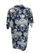Emily McCarthy Size XS Dark Blue & Light Blue cotton spandex Collared Midi Dress Dark Blue & Light Blue / XS