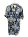 Emily McCarthy Size XS Dark Blue & Light Blue cotton spandex Collared Midi Dress Dark Blue & Light Blue / XS