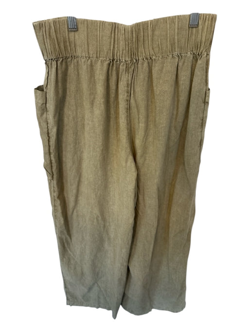 Free People Size S Sage green Cotton High Waist Wide Leg Cropped Pants Sage green / S