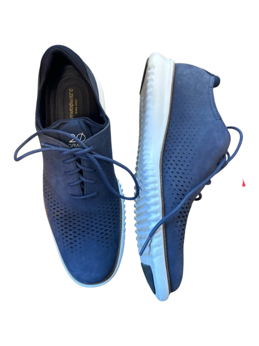 Cole Haan Shoe Size 9.5 Blue Leather Perforated Lace Up Men's Sneakers Blue / 9.5