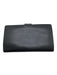 Chanel Black Leather Caviar Logo Snap Vintage Wallets Black
