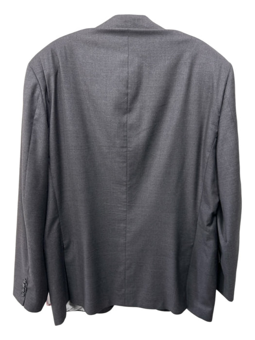 Samuelsohn Gray Wool Solid 2 Button Men's Blazer Gray / 46L