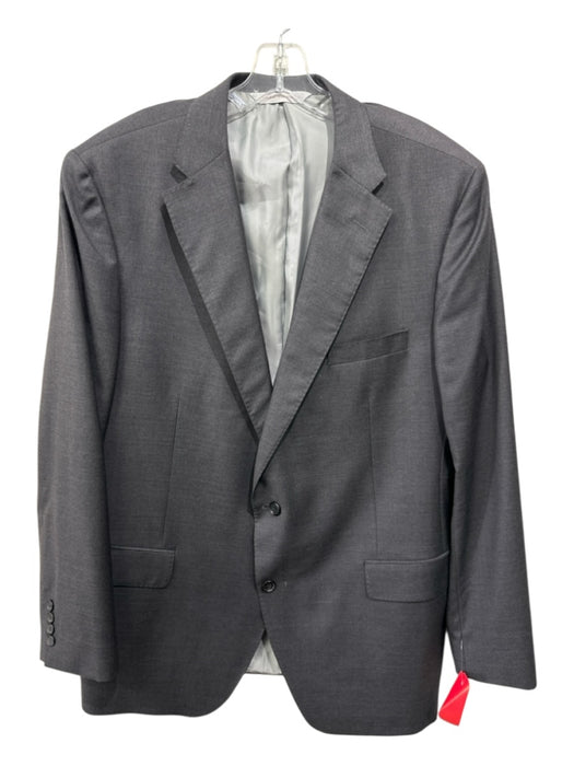 Samuelsohn Gray Wool Solid 2 Button Men's Blazer Gray / 46L