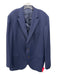 H Stockton Navy Wool Solid 2 Button Men's Blazer Navy / 48L