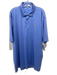 Peter Millar Size XL Blue & Red Synthetic Micro Polo Athleisure Short Sleeve Blue & Red / XL
