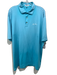 Peter Millar Size XL Light blue Synthetic Solid Athletic Polo Men's Short Sleeve Light blue / XL