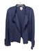 Nic + Zoe Size XXL Blue Cotton Blend Tweed Fringe Detail Zip Pockets Jacket Blue / XXL