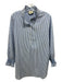 Tuckernuck Size XXL Blue & White Polyester Quarter Button Striped Top Blue & White / XXL