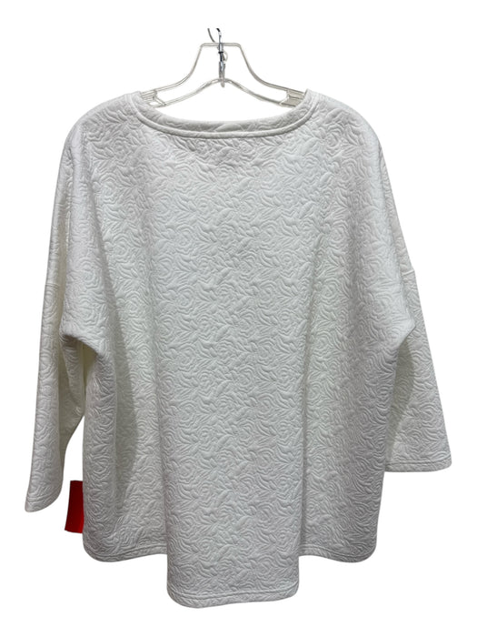 Tuckernuck Sport Size xl/xxl White Polyester Floral Long Sleeve Sweater White / xl/xxl
