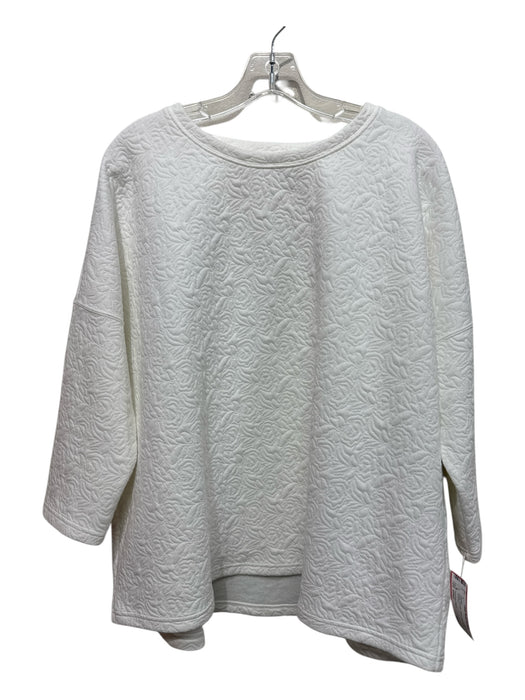 Tuckernuck Sport Size xl/xxl White Polyester Floral Long Sleeve Sweater White / xl/xxl
