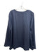M.M. Lafleur Size XL Navy Tencel & Triacetate V Neck Long Sleeve Top Navy / XL