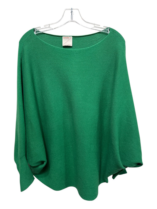 Kerisma Size M/L Green Viscose Blend Ribbed Long Sleeve Sweater Green / M/L