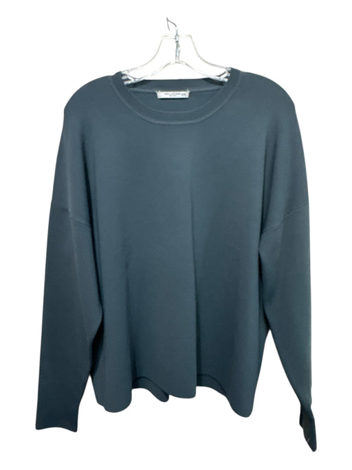 M.M. Lafleur Size xl/xxl Teal Viscose & Nylon Ribbed Long Sleeve Top Teal / xl/xxl