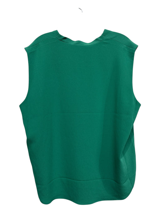 M.M. Lafleur Size XXL Green Polyester Sleeveless V Neck Top Green / XXL