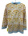 NicoBlu Size XL Light Pink & Orange Cotton Blend Abstract Baroque Tunic Top Light Pink & Orange / XL