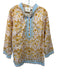 NicoBlu Size XL Light Pink & Orange Cotton Blend Abstract Baroque Tunic Top Light Pink & Orange / XL