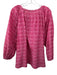 Tucker Size XL Pink Print Silk Blend Abstract Button Down Long Sleeve Top Pink Print / XL