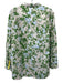 Tuckernuck Size XL Cream, Green, Blue Cotton Blend Floral Button Down Top Cream, Green, Blue / XL
