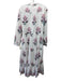 Oliphant Size XXL White, Pink, Green Cotton Blend Floral Long Sleeve Dress White, Pink, Green / XXL