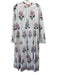 Oliphant Size XXL White, Pink, Green Cotton Blend Floral Long Sleeve Dress White, Pink, Green / XXL