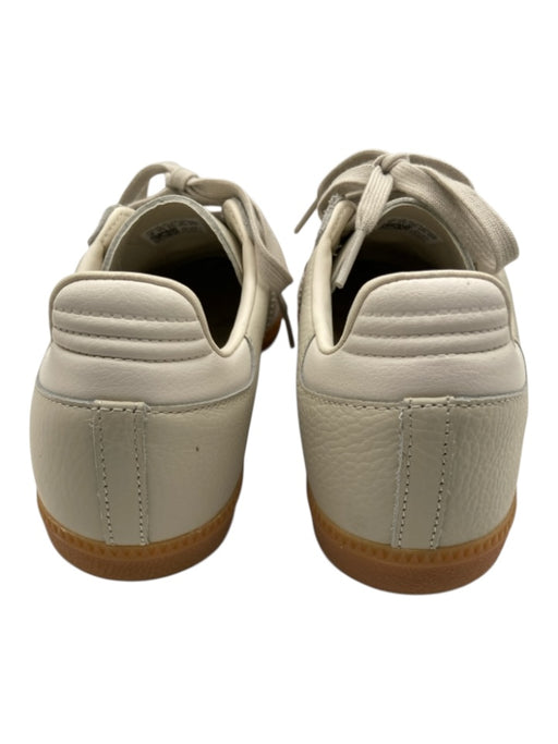 Adidas Shoe Size 9 Off White Leather round toe lace up Low Top Sneakers Off White / 9