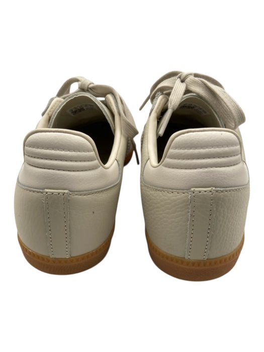 Adidas Shoe Size 9 Off White Leather round toe lace up Low Top Sneakers Off White / 9