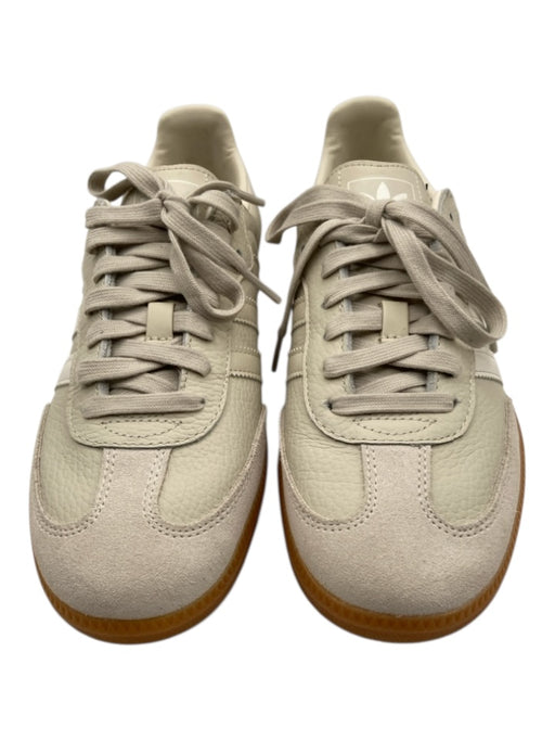 Adidas Shoe Size 9 Off White Leather round toe lace up Low Top Sneakers Off White / 9