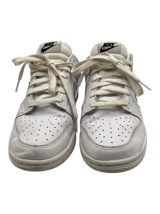 Nike Shoe Size 9 White Leather round toe Perforated Lace Up Low Top Sneakers White / 9