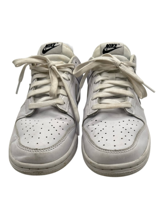 Nike Shoe Size 9 White Leather round toe Perforated Lace Up Low Top Sneakers White / 9