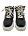 Christian Dior Shoe Size 37.5 Black & White Patent Leather Nylon Logo Sneakers Black & White / 37.5
