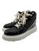 Christian Dior Shoe Size 37.5 Black & White Patent Leather Nylon Logo Sneakers Black & White / 37.5