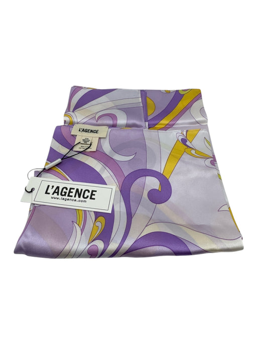 L'agence Purple & Yellow Silk Rectangle Long scarf Purple & Yellow / One Size