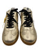 Isabel Marant Shoe Size 40 Gold & Black Sheep Leather round toe Logo Sneakers Gold & Black / 40