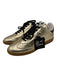 Isabel Marant Shoe Size 40 Gold & Black Sheep Leather round toe Logo Sneakers Gold & Black / 40