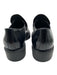 Prada Shoe Size 39.5 Black & Silver Leather round toe Platform Logo loafer Flats Black & Silver / 39.5