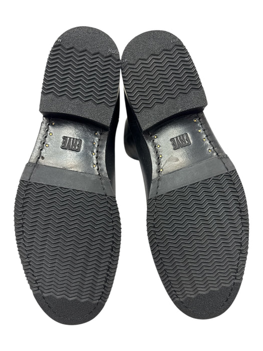 Frye Shoe Size 9 Black Leather round toe Zipper Detail Calf Crop Boots Black / 9