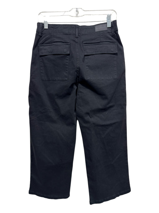 Pistola Size 27 Black Cotton & Spandex Twill Cropped Wide Leg Patch Pocket Pants Black / 27
